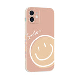 a close up of a phone case with a smiley face on it
