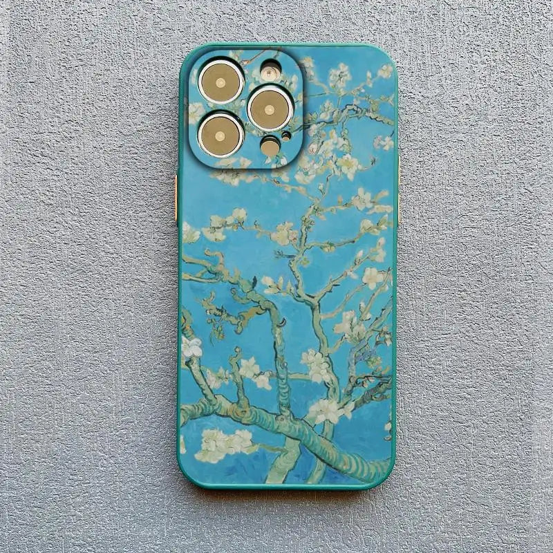 IPhone case featuring a reproduction of Van Gogh’s ’Almond Blossoms’ painting.