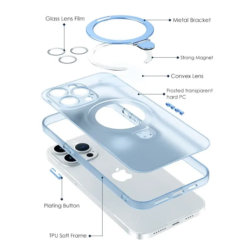 the iphone case with a ring attached to it