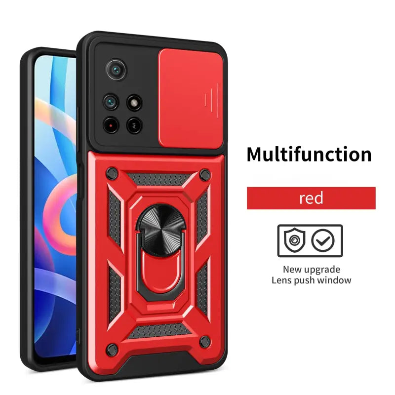 red iphone case with ring holder