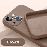 the iphone case is made from a brown plastic material