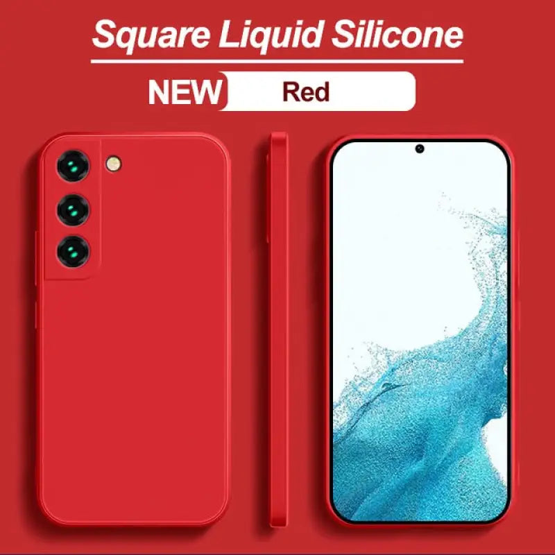 the red iphone case is shown with the text,’new ’
