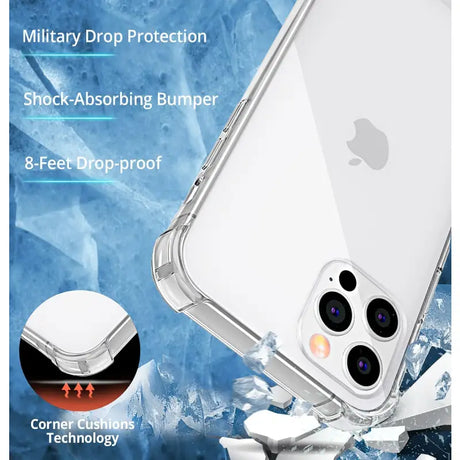 iphone case with tempered back and clear back