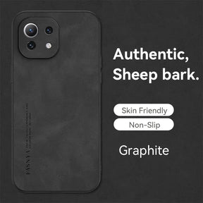 The back of an iphone case with the text, authentic, sheepbar