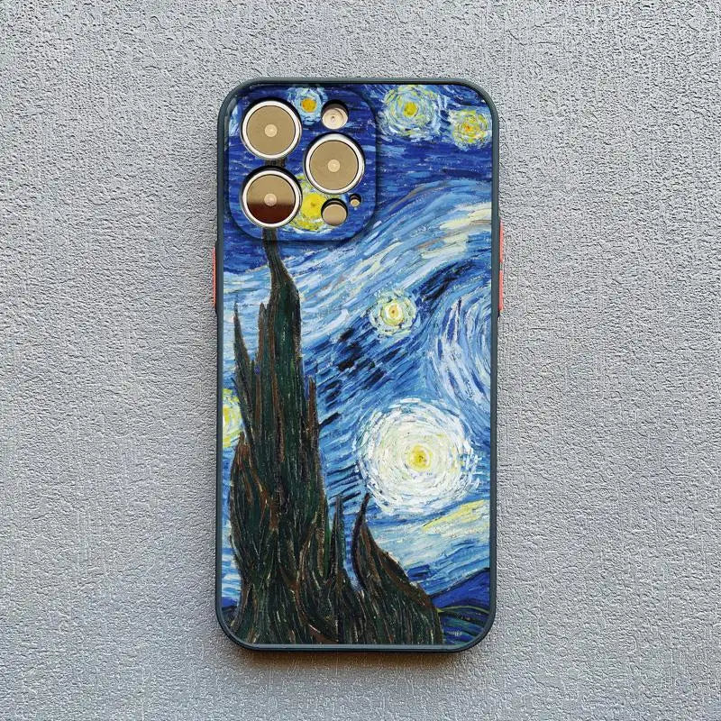 IPhone case featuring Van Gogh’s ’The Starry Night’ painting.