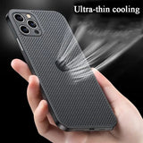 the iphone case is made from carbon fiber