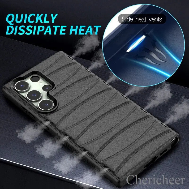 the case is made from a black fabric and features a smoke effect