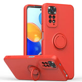 the red iphone case with a ring on it