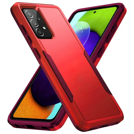 the red iphone case is shown with the back of the phone