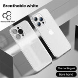 a pair of white iphone cases with a black and white background