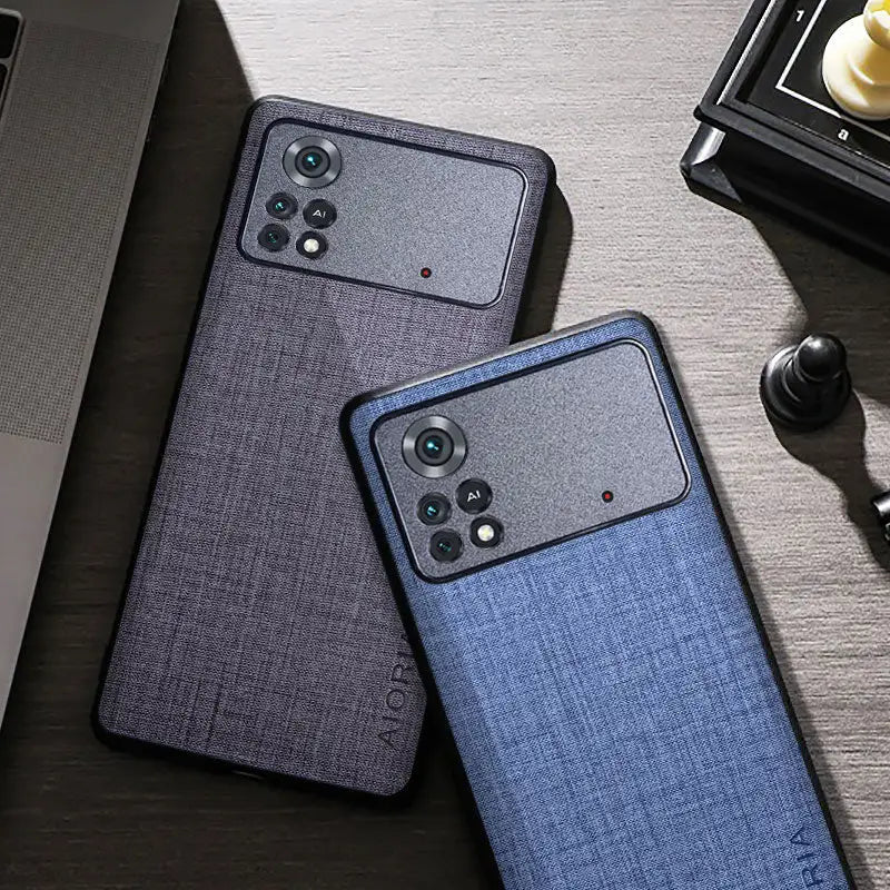 the iphone 11 pro case is made from a denim fabric