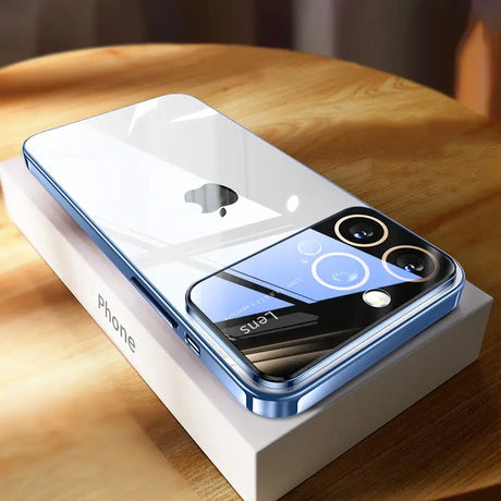 an iphone with a charging box on top of it