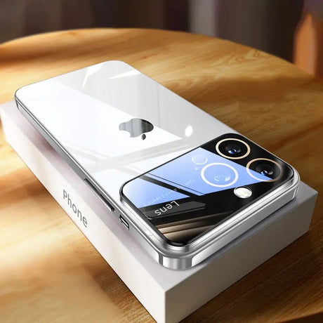 an iphone in a box on a table