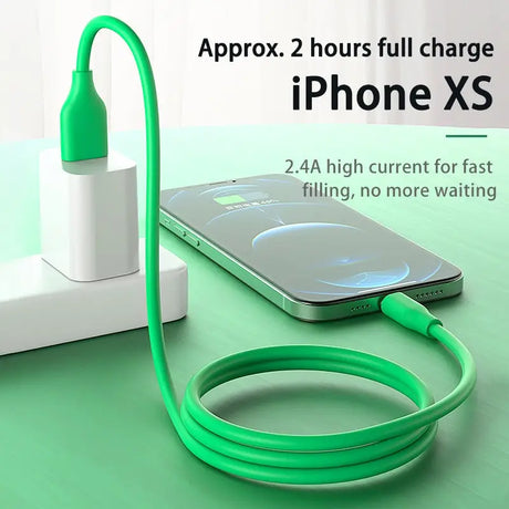 an iphone charging station with a charging cable