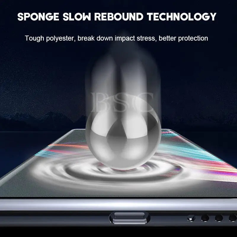 a smartphone with a fingerprint on the screen