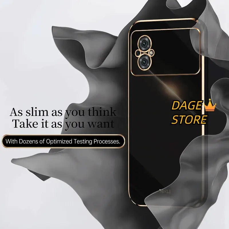 a black and gold iphone case with the words, as i am, take it out with a gold logo