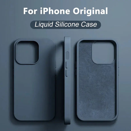 the iphone case is made from black leather