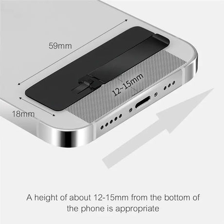 a close up of a cell phone with a measuring scale on it