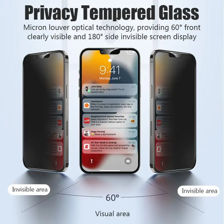 the iphone is showing the privacy screen