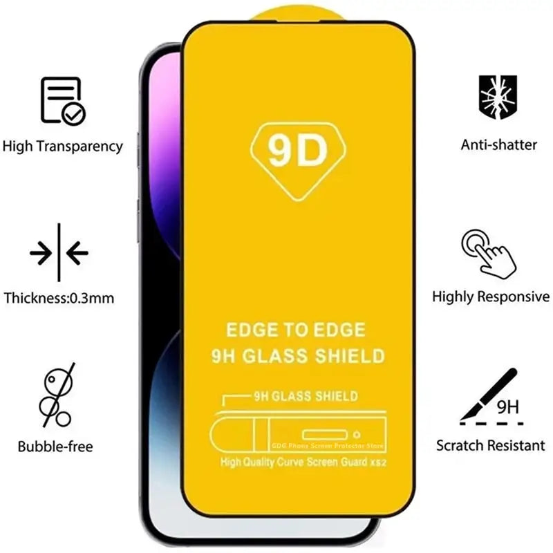 the iphone x is shown with the glass shield screen protector