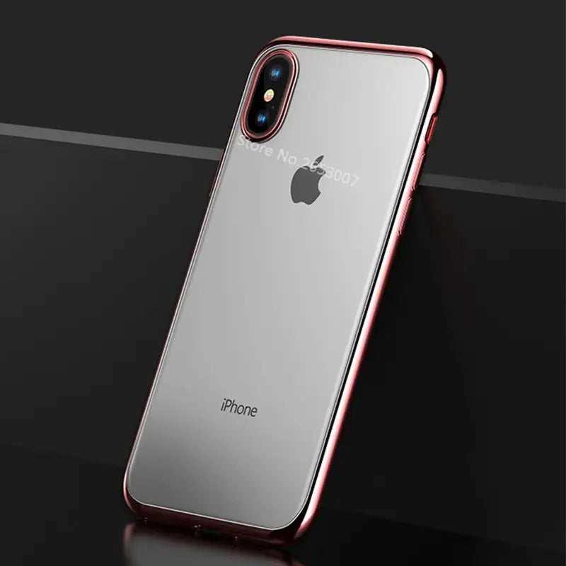 the iphone x is shown in red and silver
