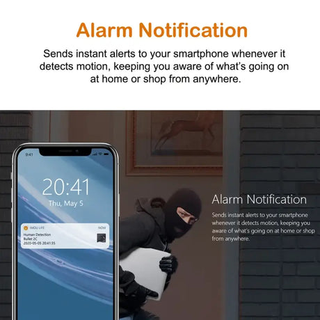 An iphone with the text alarm notification on it