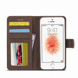 the iphone wallet case is made from genuine leather