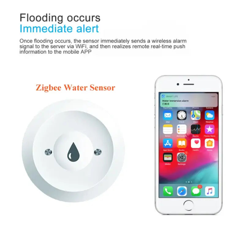 the iphone is shown with the water sensor