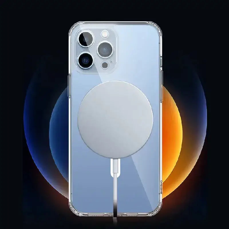 the back of an iphone with a white circular design