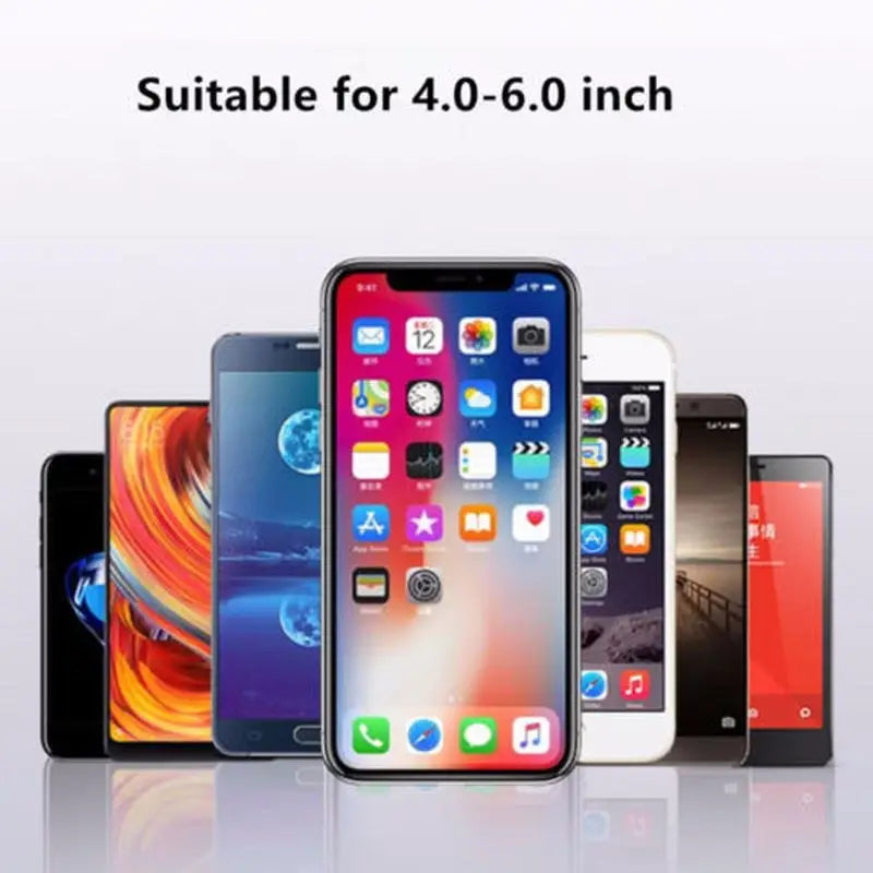 the iphones are all different colors and sizes
