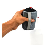 a hand holding a small bag with a zipper