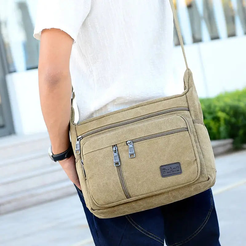 men’s canvas crossbody bag