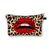 leopard print makeup bag