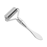 a silver hair brush with a handle