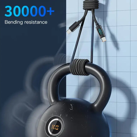 A kettle hanging on a wall with the words 300 +