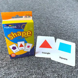 a box of shape cards with a card in it