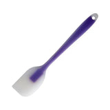 a purple brush with a white handle