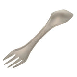 there is a fork with a plastic handle on a white background