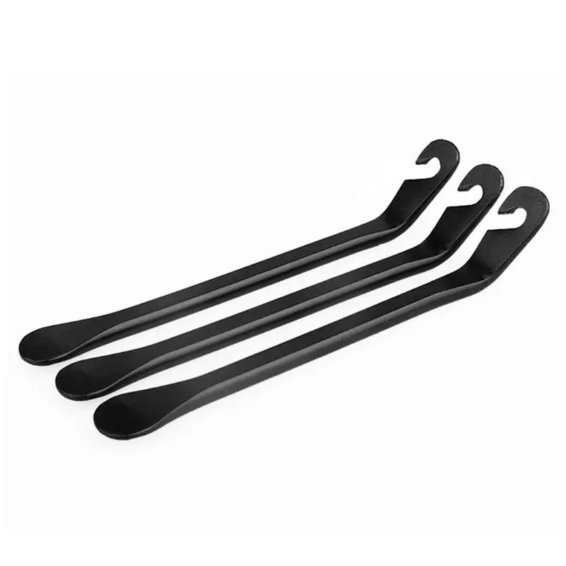 a pair of black plastic handle handles for a bike