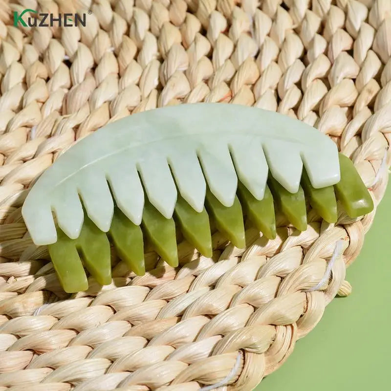 a green leaf shaped soap on a woven basket