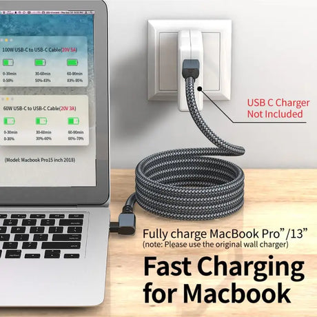 A laptop with a charging cable attached to it