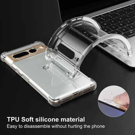 a laptop with a clear cover on it