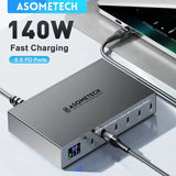 A laptop with a power strip and a power strip attached to it