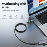 a laptop with a usb cable attached to it
