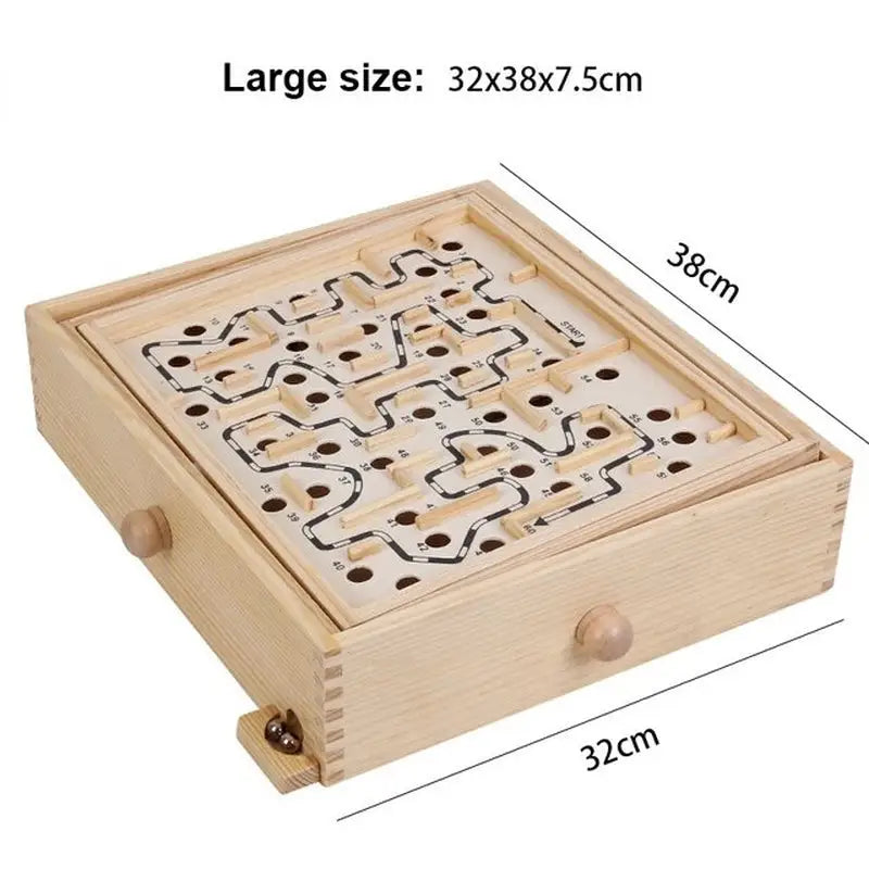 a wooden box with a hole in the middle