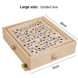 a wooden box with a hole in the middle