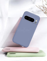 Lavender-colored smartphone case with a camera cutout.