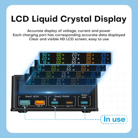the lcd display is shown with the text, ` `’’ and `’’ ’