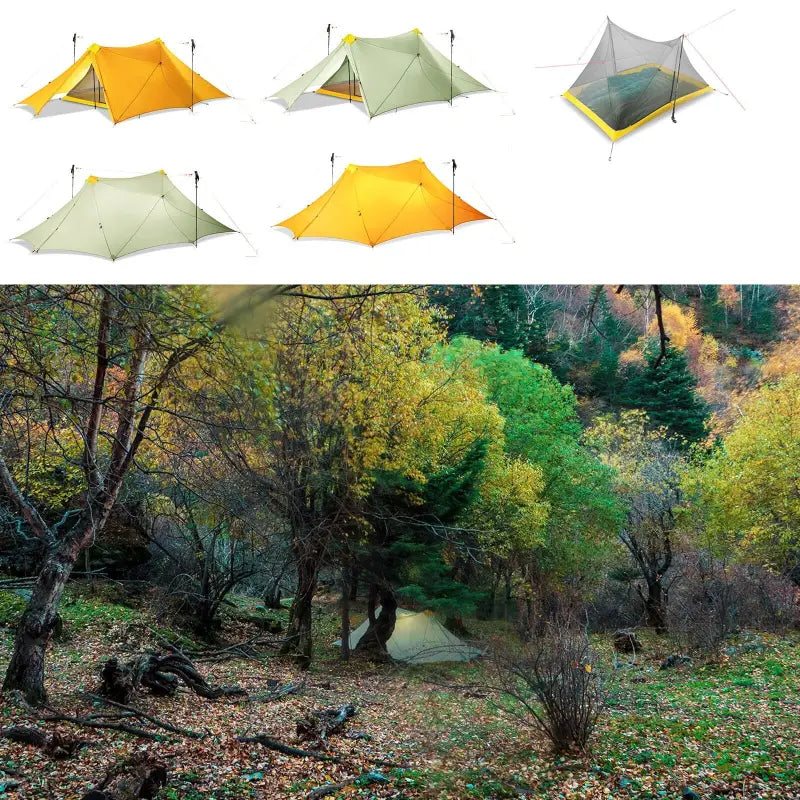 a tent with a canopy attached to it