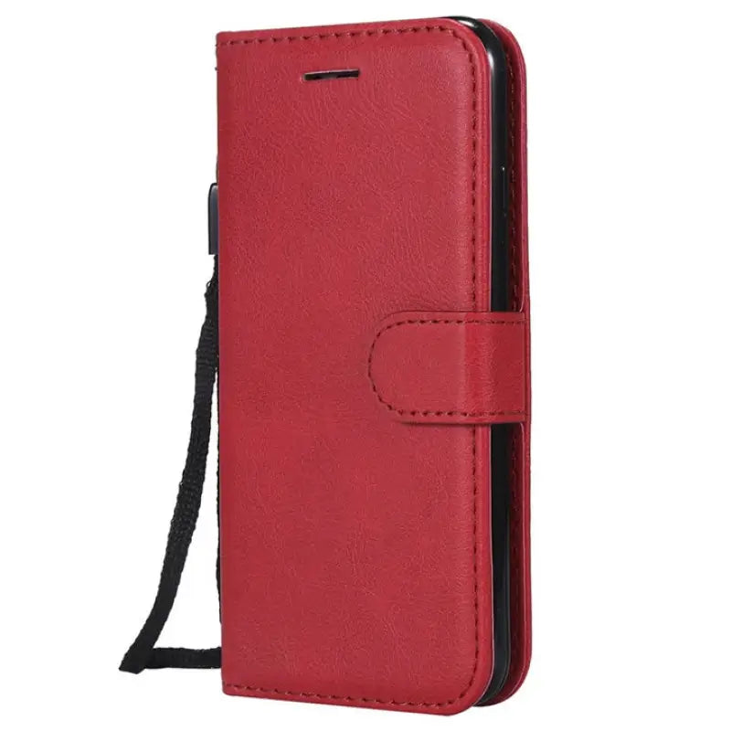 red leather wallet case for iphone 5